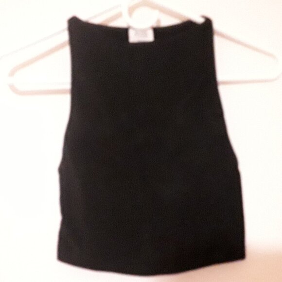 Women's Cotton On size M/L black ribbed crop top - Picture 1 of 3